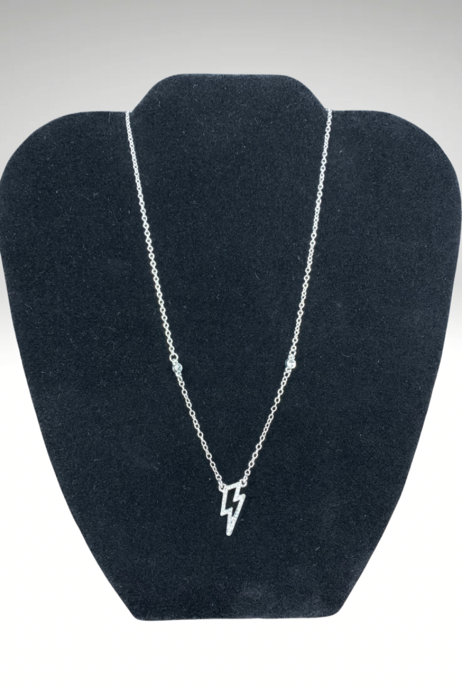 Gold Lightning Bold Charm Necklace