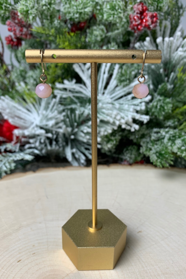 Blush Gem Drop Earrings