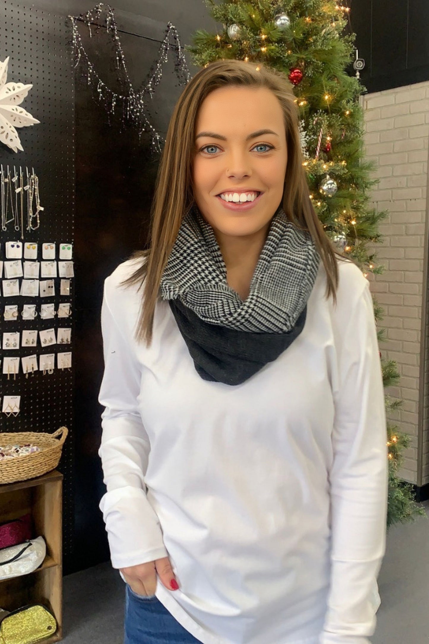Plaid Infinity Scarf