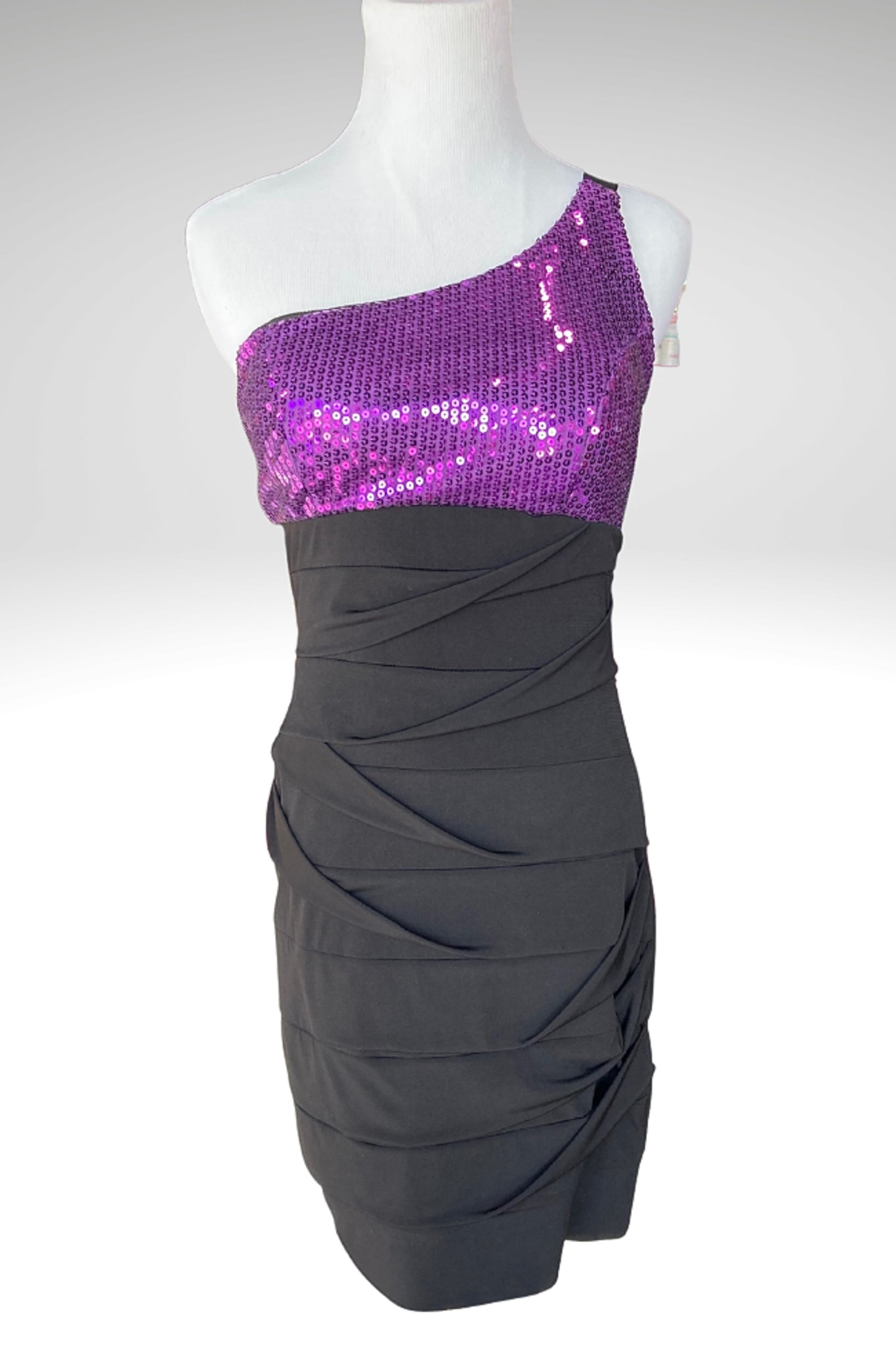 Ruby Rox Black and Purple Sequin Dress