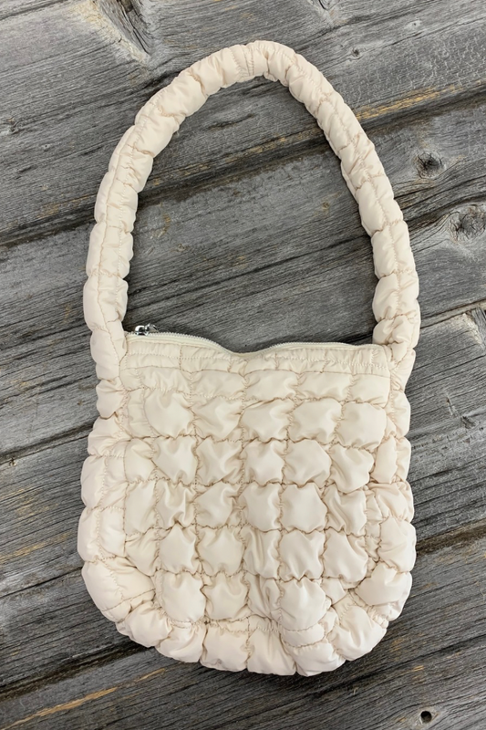 White Puffer Shoulder Bag