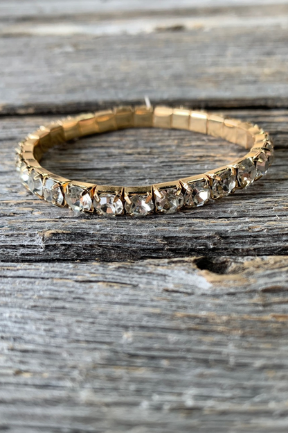 Gold Stretch Crystal Bracelet