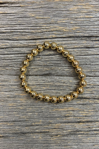 Shiny Gold Beaded Bracelet
