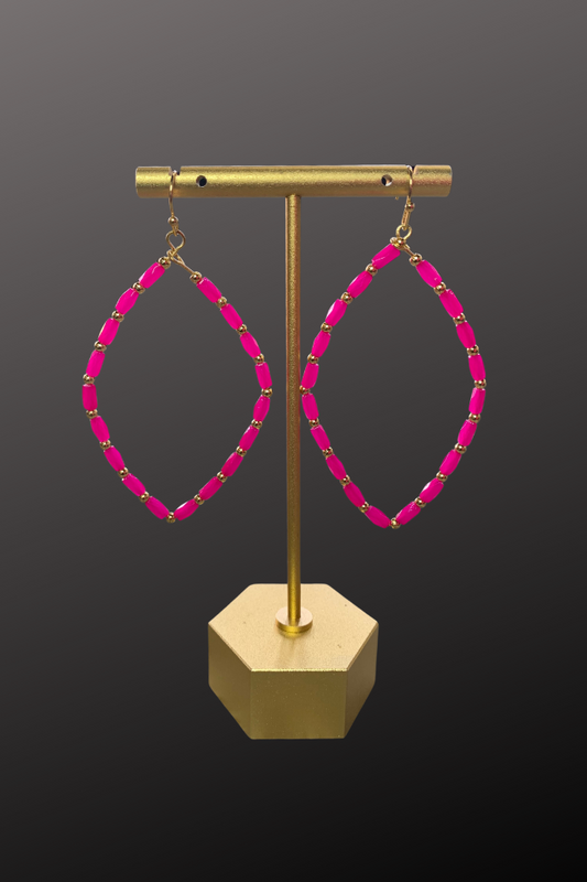 Hot Pink Statement Earrings