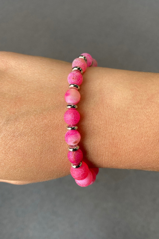 Hot Pink Bead Bracelet