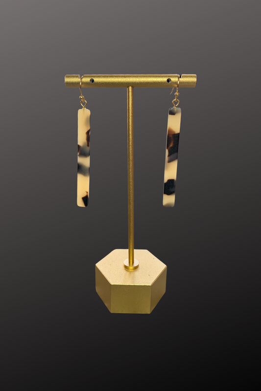 Tortoise Bar Drop Earrings