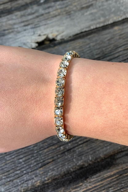 Gold Stretch Crystal Bracelet