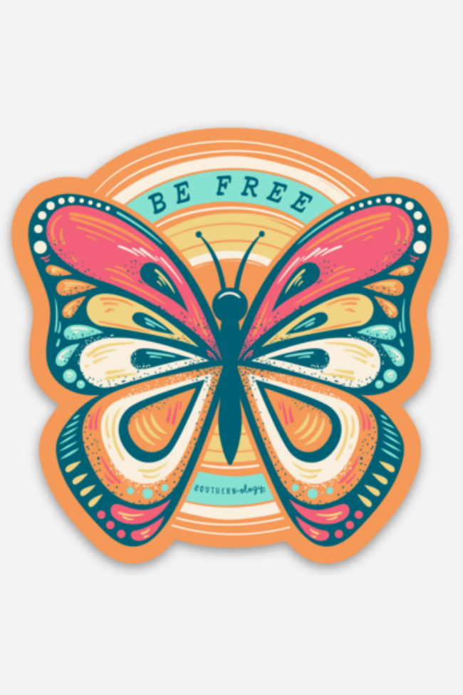 Be Free Butterfly Sticker