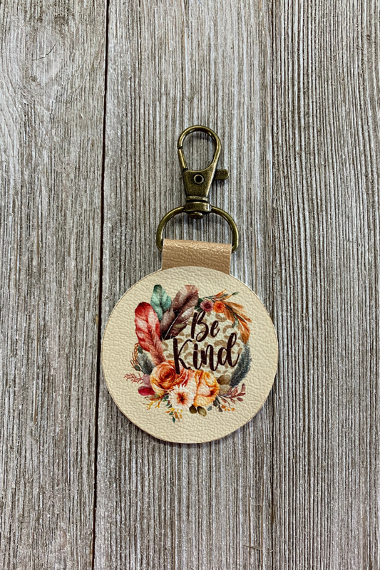 Be Kind Leather Keychain