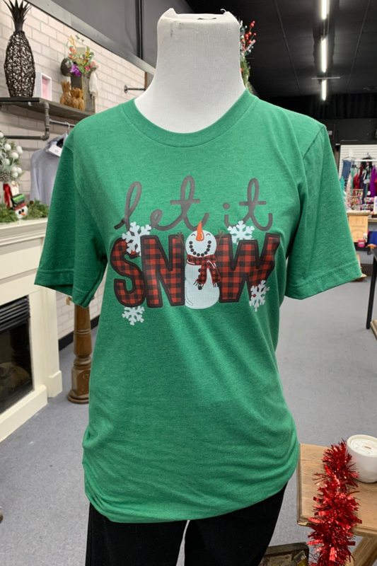 Let It Snow Snowman YOUTH Tee