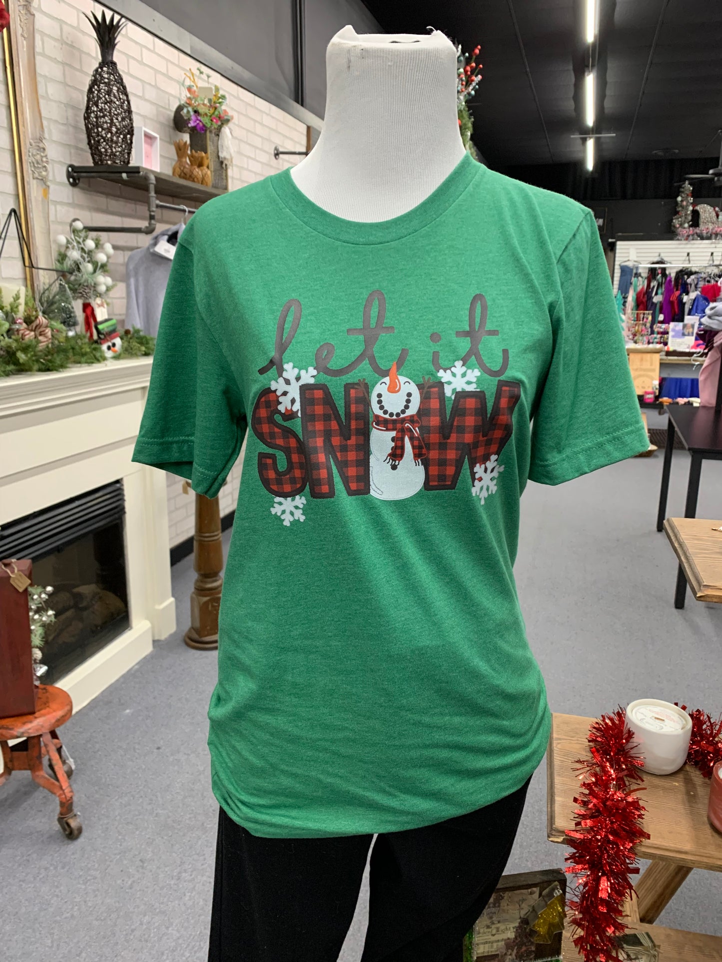 Let It Snow Snowman Tee