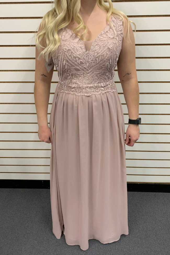 Mauve Dress with Lace Top