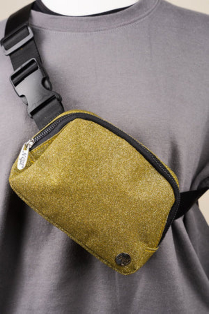 Gold Glitter Belt Bag