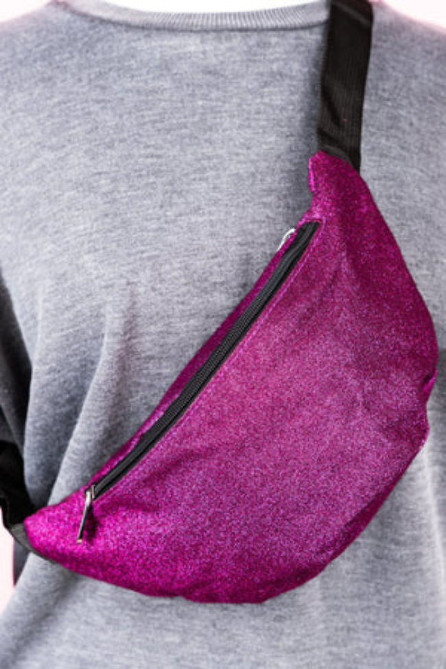 Hot Pink Glitter Fanny Pack