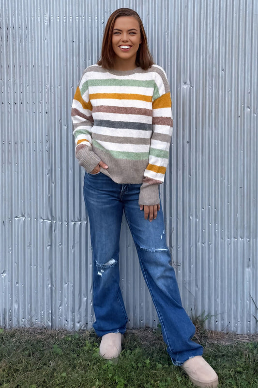 Multicolor Stripe Sweater