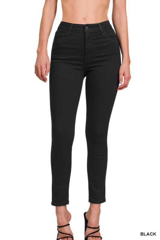 Black High-Waist Skinny Jeans