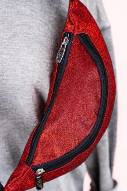 Red Glitter Fanny Pack