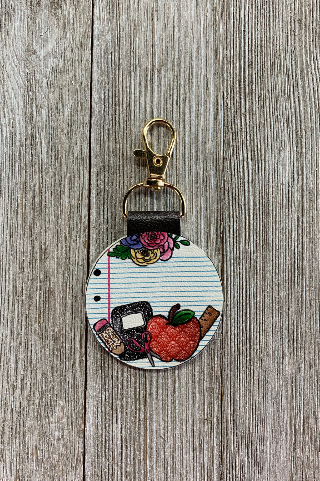 Teacher Leather Keychain