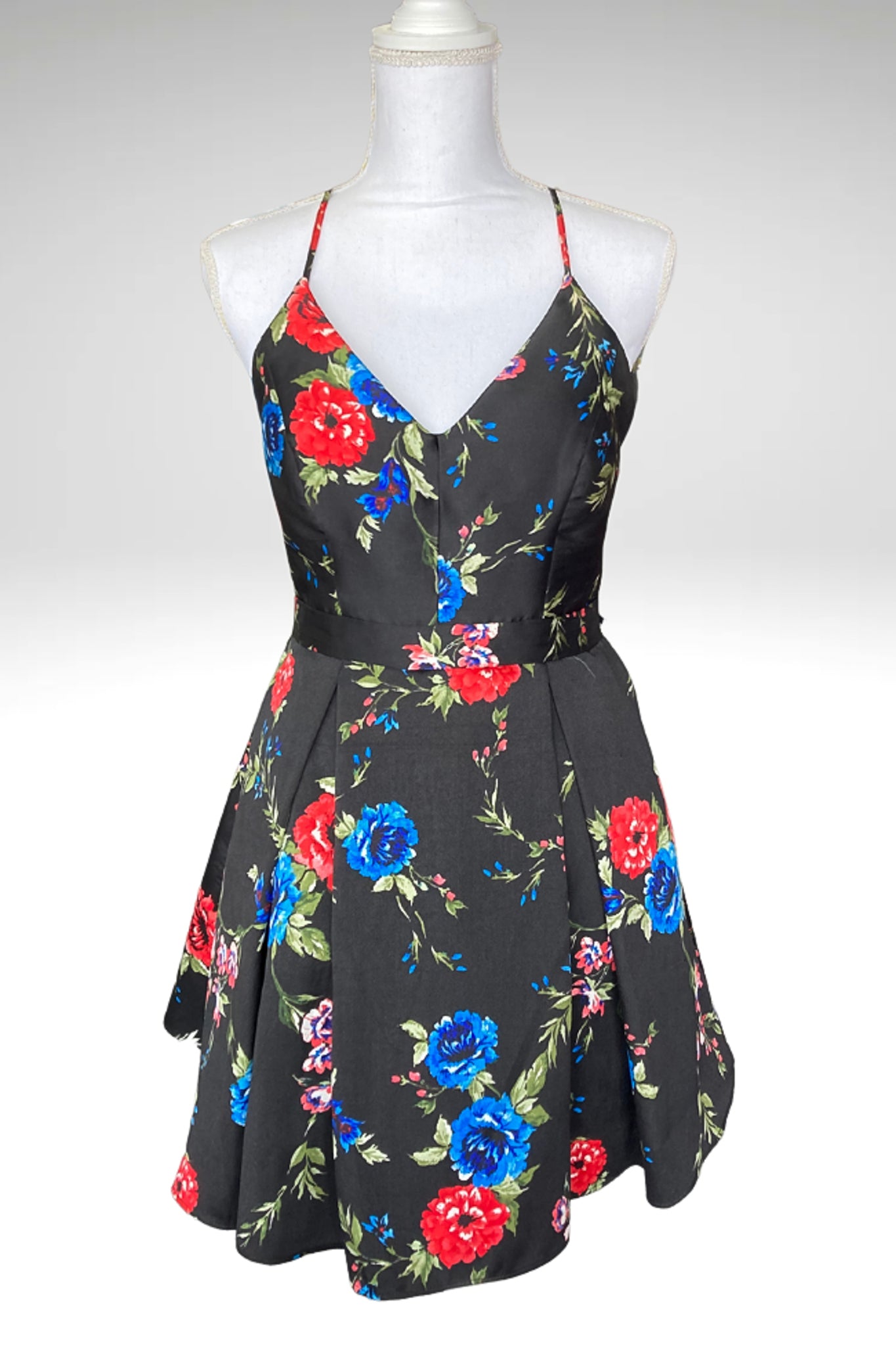 B. Smart Black Floral Dress