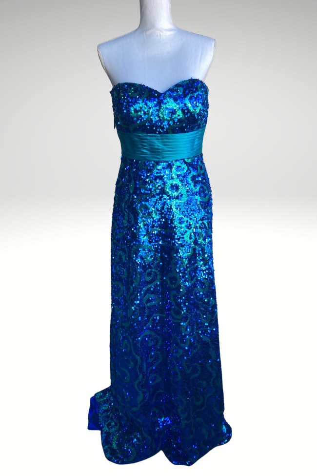 Karishma Blue Sequence Dress