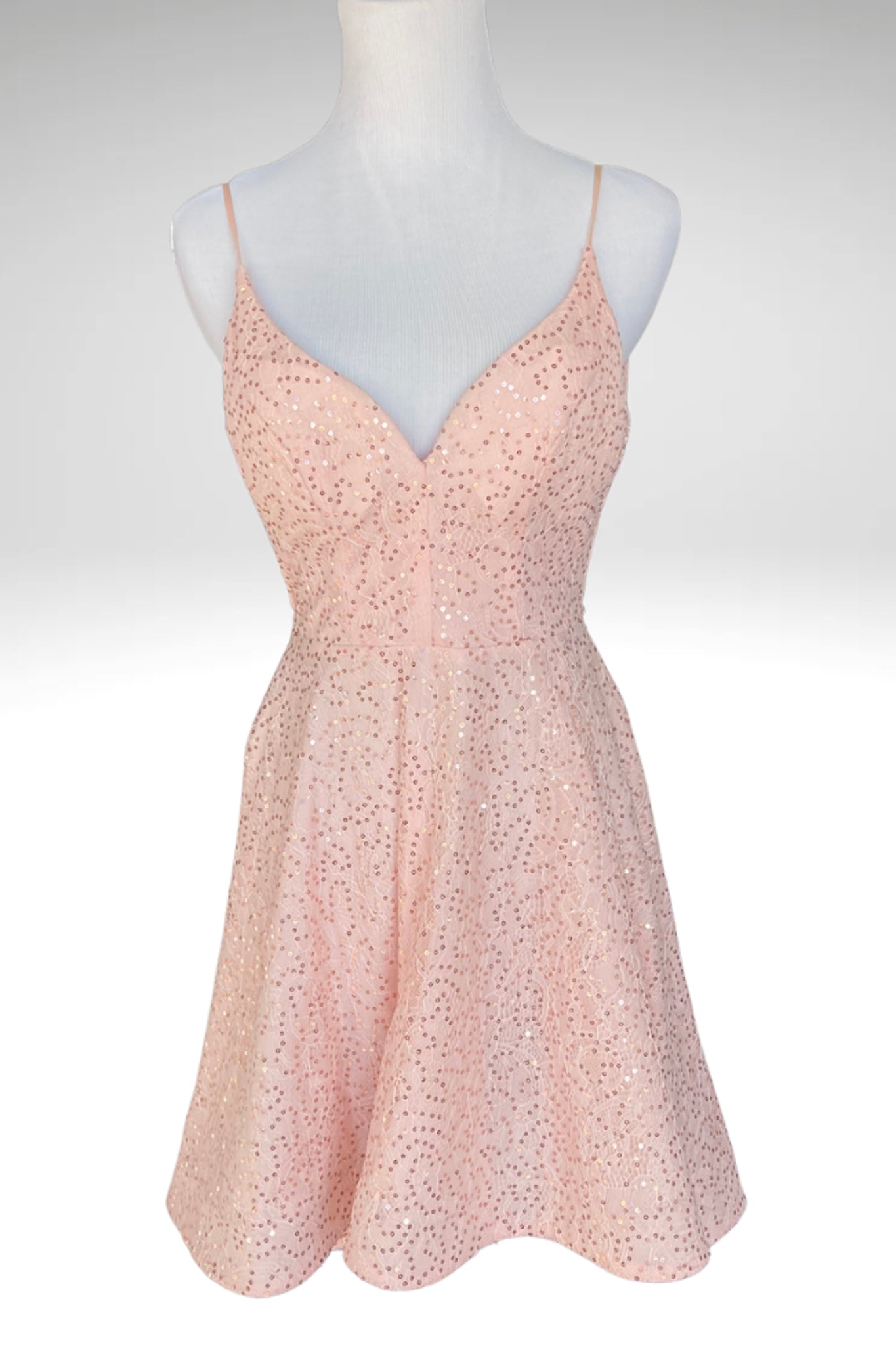 B. Darlin Pink Sequin Dress - Size 1/2